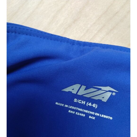 Avia Womens Flex-Tech Crop Leggings Blue/Orange Size Small 4-6 High Compression - Picture 3 of 12